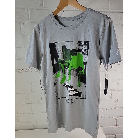 Men's Nike Jordan Short Sleeve Legacy Tinker Story T-Shirt BQ0288 017 Mens Small - Picture 1 of 7